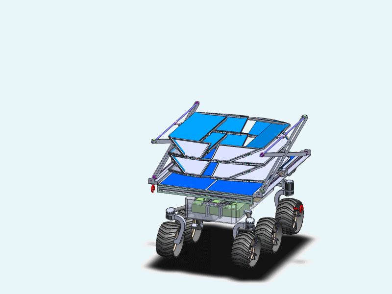 SURYA-PAAN折叠型月球车火星车3D数模图纸 Solidworks设计