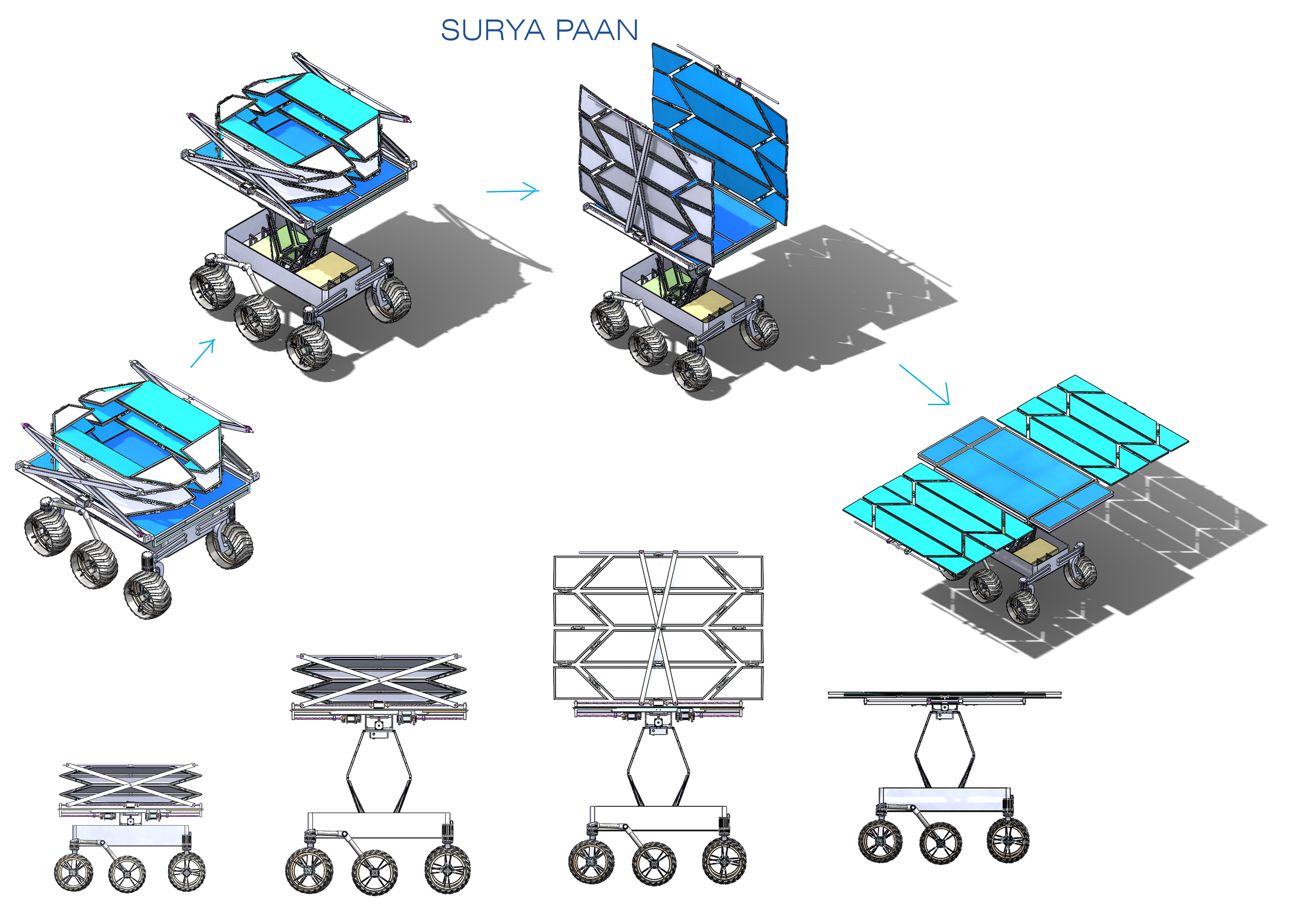 SURYA-PAAN折叠型月球车火星车3D数模图纸 Solidworks设计