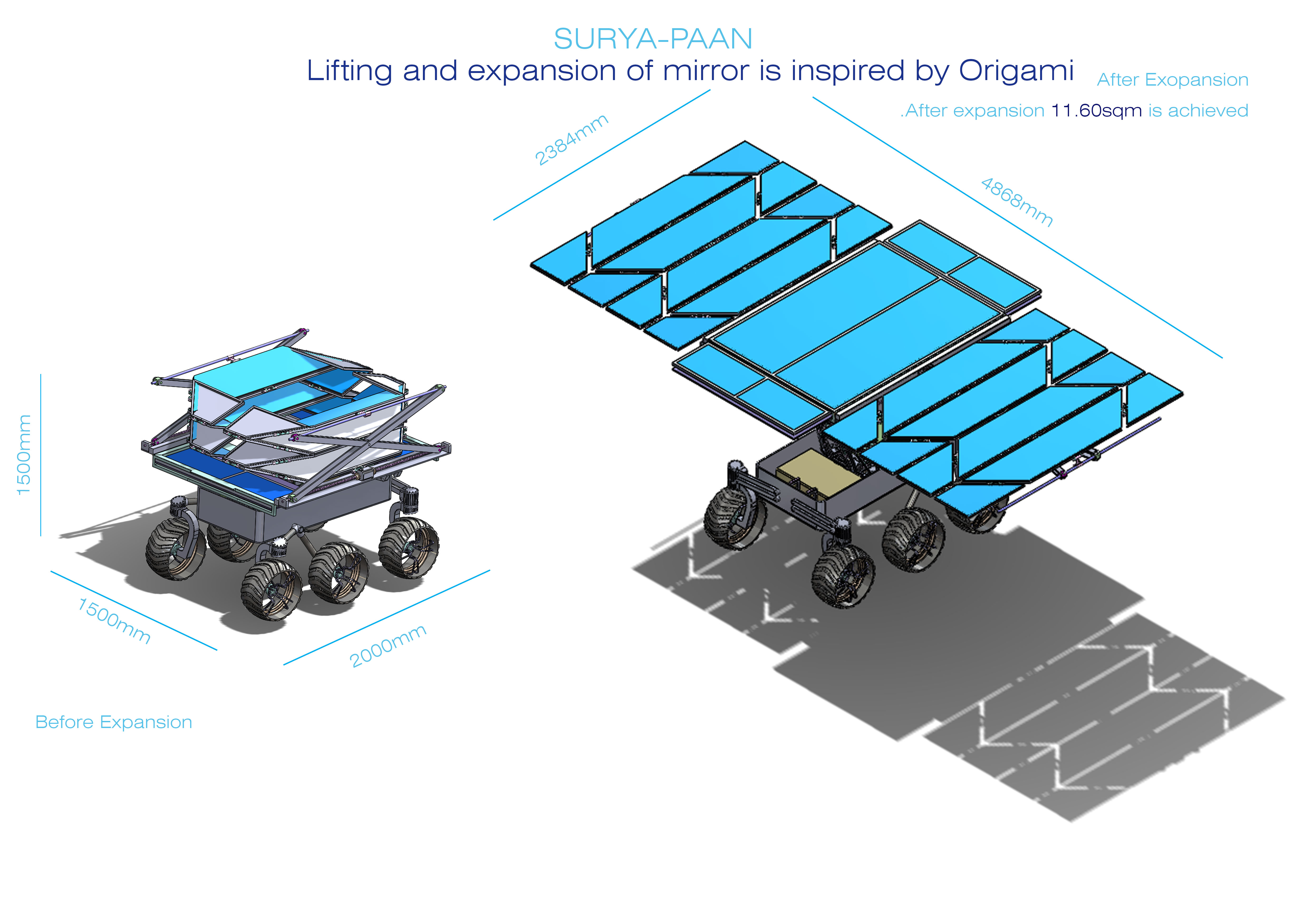 SURYA-PAAN折叠型月球车火星车3D数模图纸 Solidworks设计