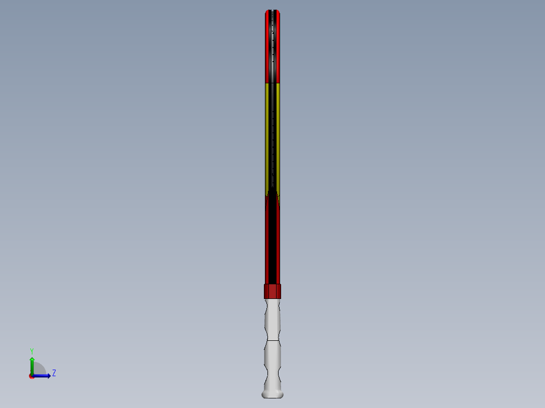 网球的球拍左视图