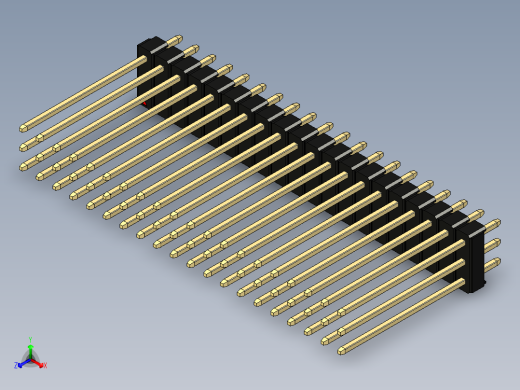 彩色公头100mil（2.54mm）系列-DS1021_black_3x20p_100mil_Type19_rev1.0