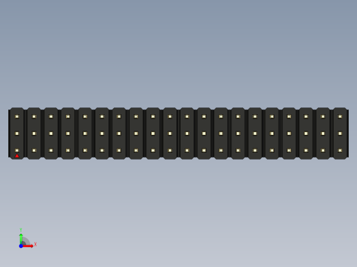 彩色公头100mil（2.54mm）系列-DS1021_black_3x20p_100mil_Type19_rev1.0前视缩略图