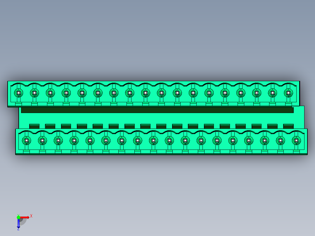 DEGSON 2EDG 系列 5.0mm 可插拔接线端子组-2EDGVTC-5.0-36P-14-00AH俯视图