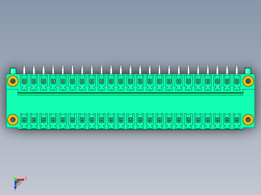 DEGSON 15EDG（公头） 3.81mm 螺钉锁紧，插拔式接线端子 FullPack-15EDGRTM-3.81-46P-14-00AH俯视缩略图