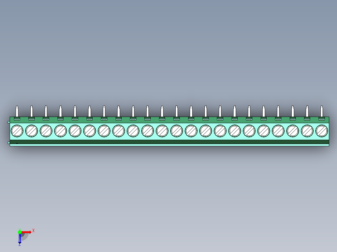 DEGSON DG128 系列 5.07.5mm 接线端子-DG128R-5.0-22P-14-00AH俯视图