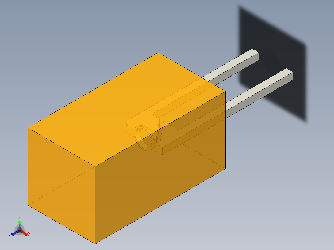 LED_Square_Amber_5x5x9.7mm正等轴测图