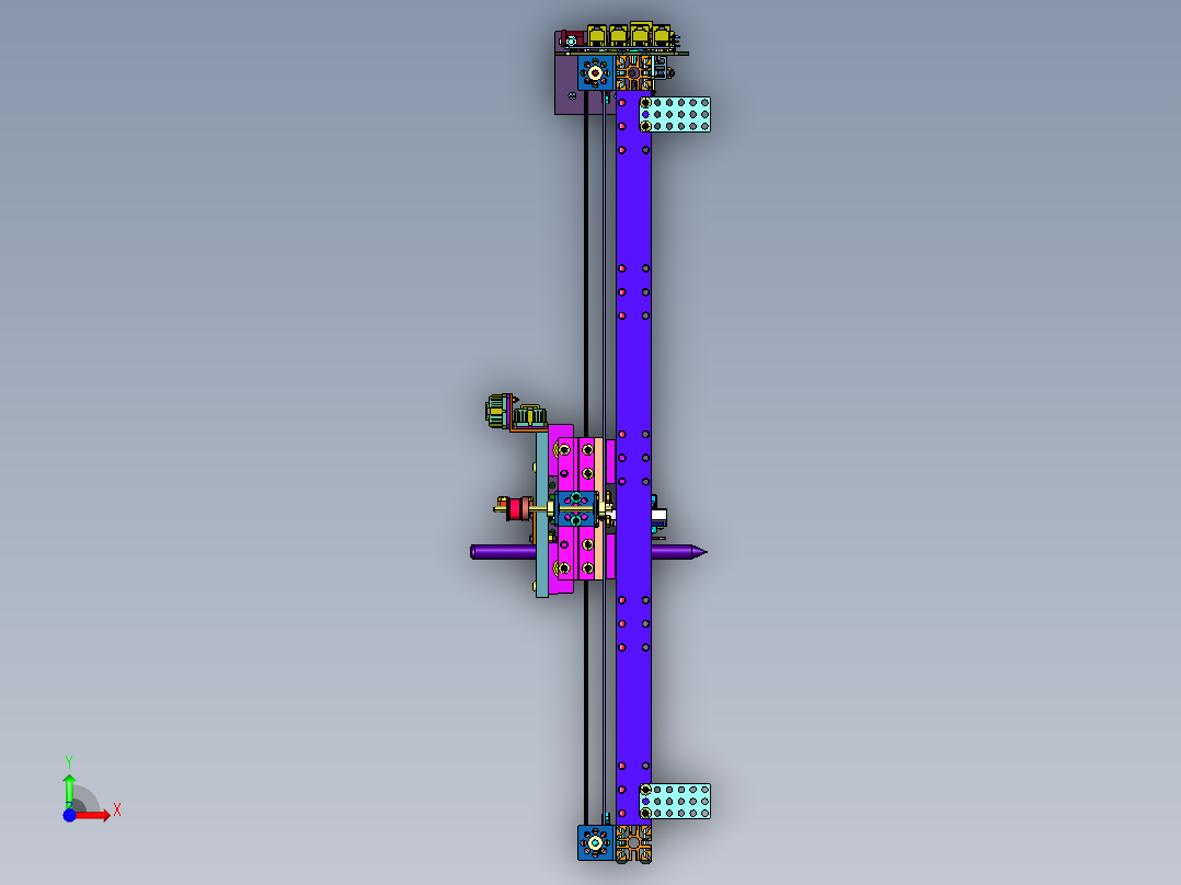 平面拟人书写机前视图