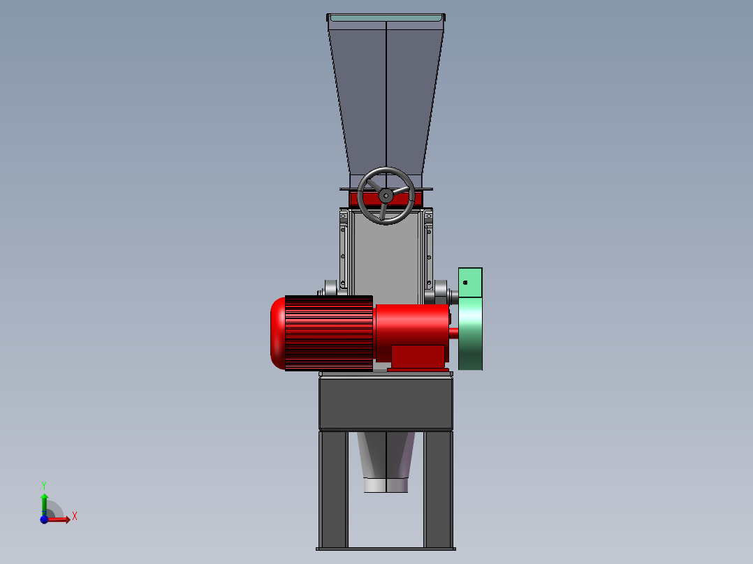 磨粉煤机前视图