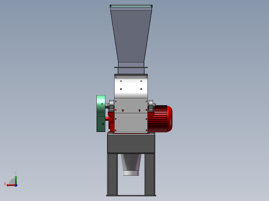 磨粉煤机后视图