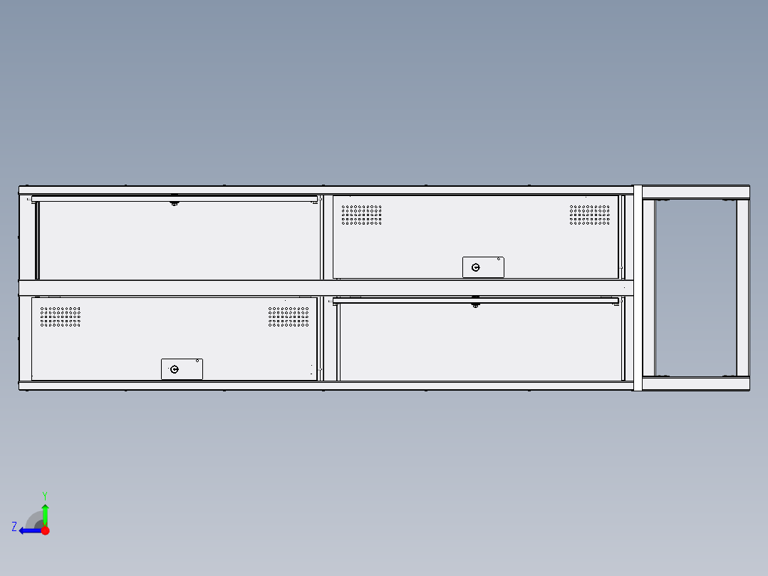 更衣室衣柜右视图