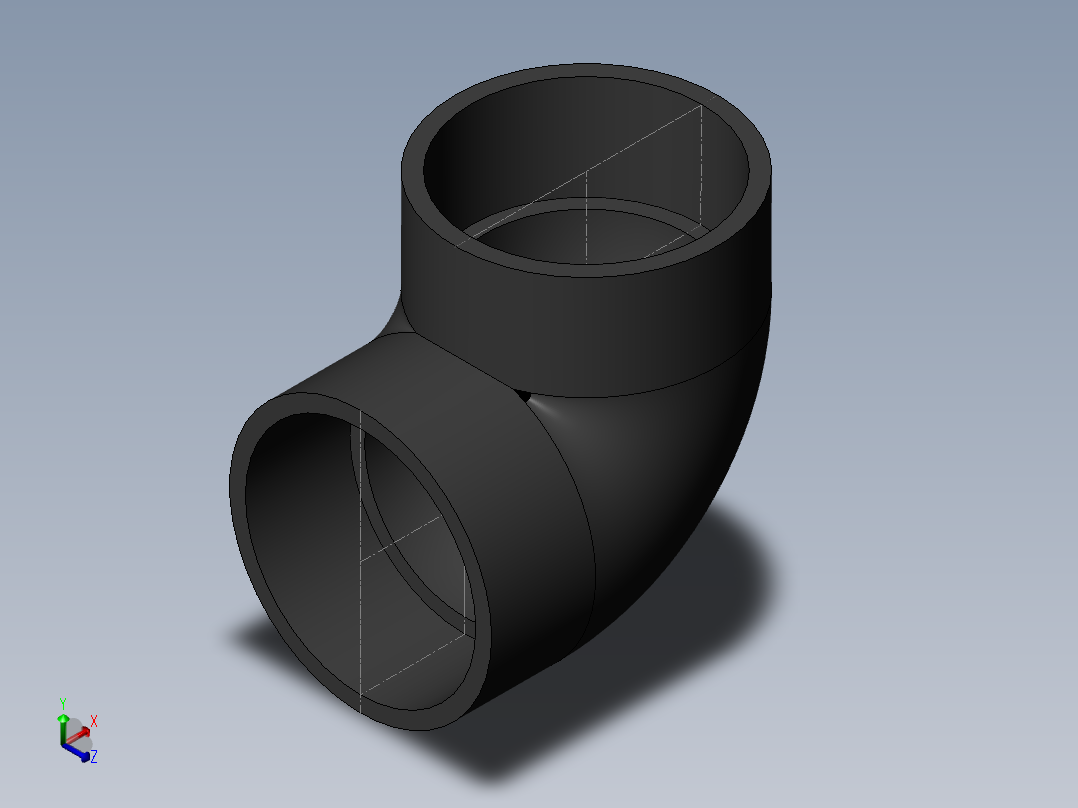 PVC管件-6in_Elbow正等轴测图