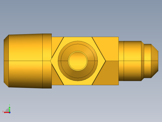 扩口式工业通用硬管接头Male Run Tee 151F-6-8后视缩略图