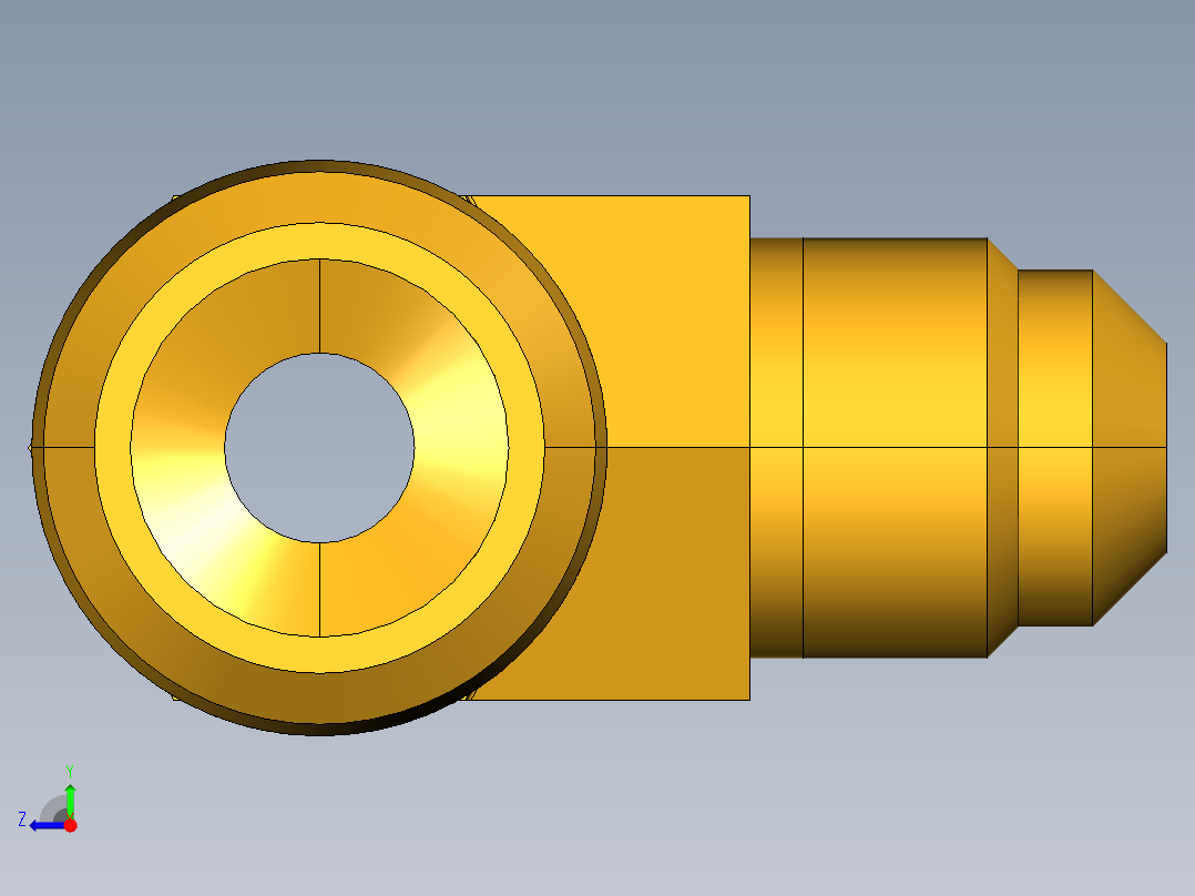 扩口式工业通用硬管接头Male Run Tee 151F-6-8右视图