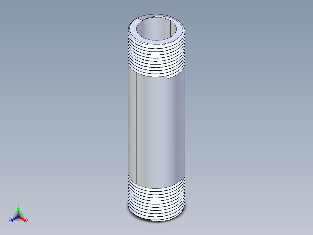 聚氯乙烯配件33-Sch80_Nipple_MPTxMPT_861-107_0.75in x 4in主视图