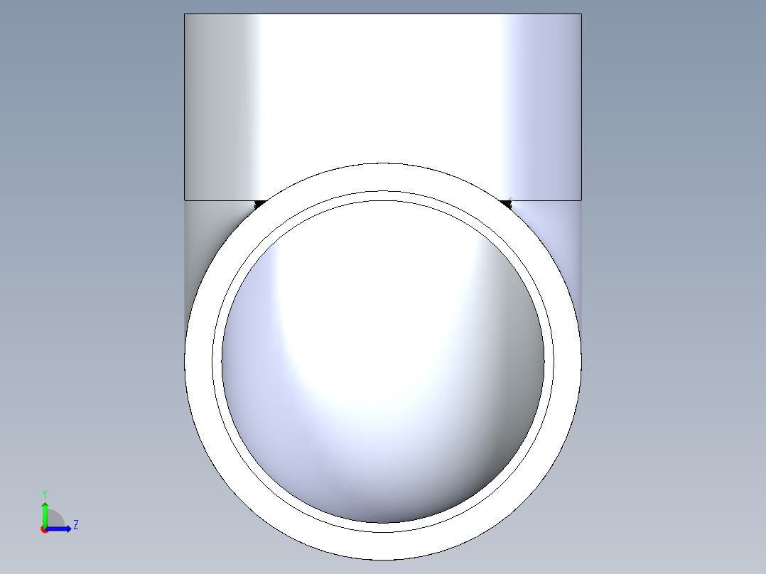 聚氯乙烯配件05-Sch80_90Elbow_SxS_806-040 _4in左视图