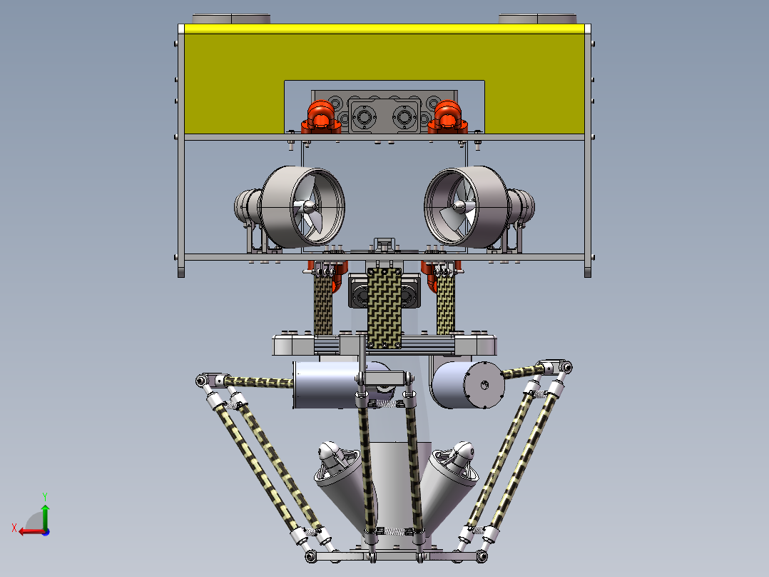 海参捕捞机器人总装配体后视图