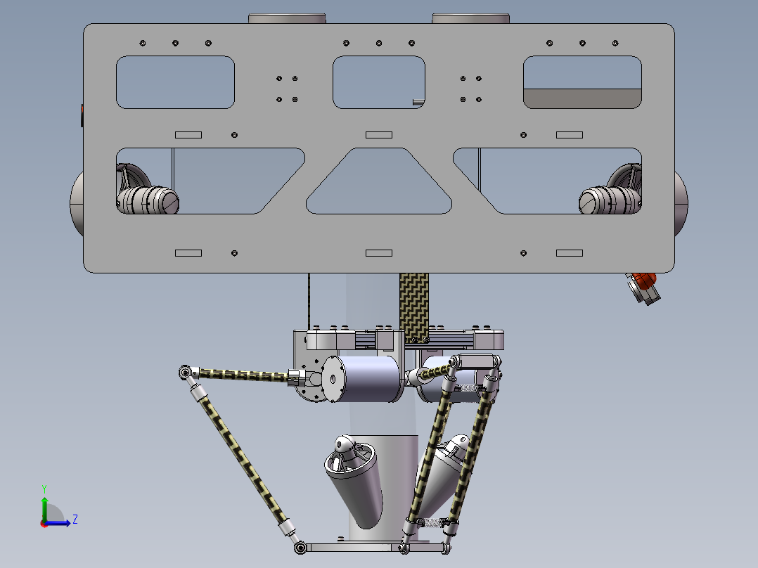海参捕捞机器人总装配体左视图