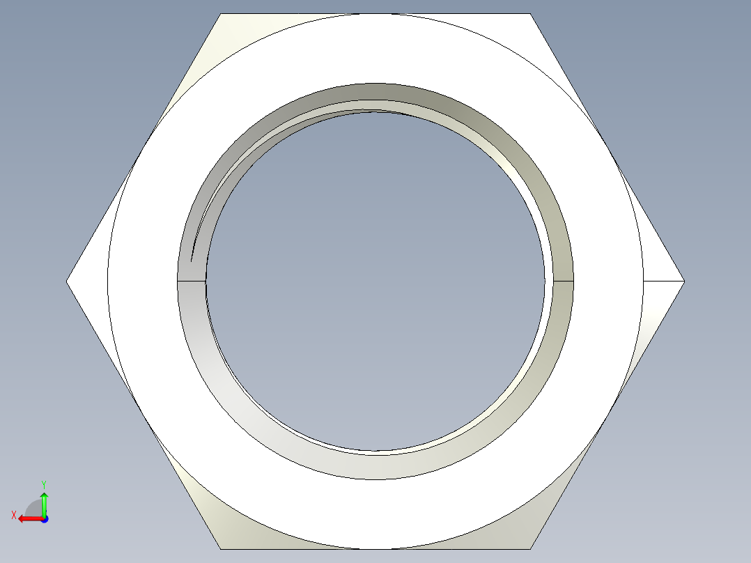 DIN 934 螺母-M90 Nut.STEP后视图