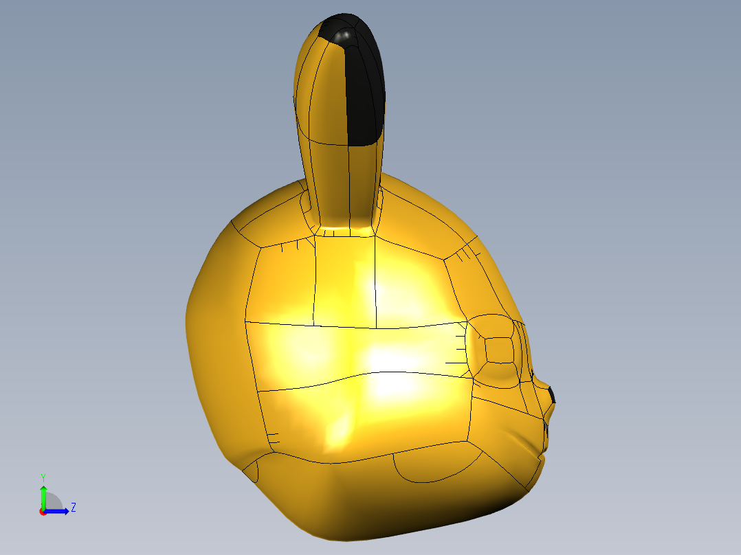 皮卡丘头左视图