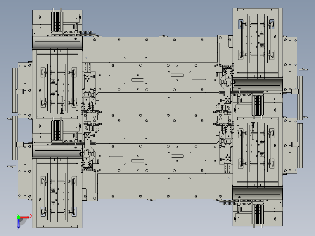 自动喷印设备俯视图