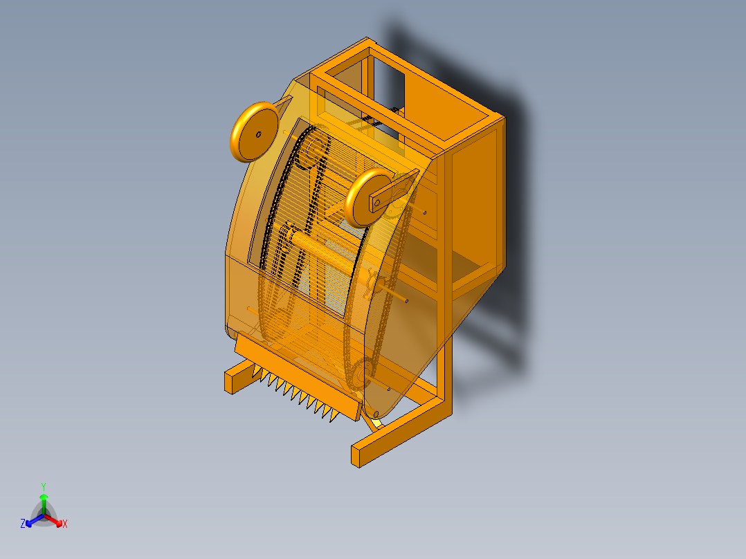 马铃薯红薯收获机三维UG模型正等轴测图