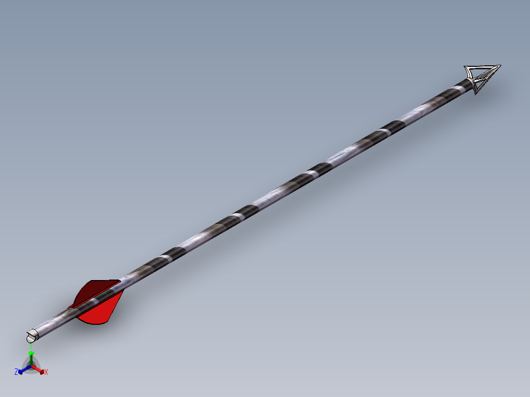 18寸碳箭正等轴测图