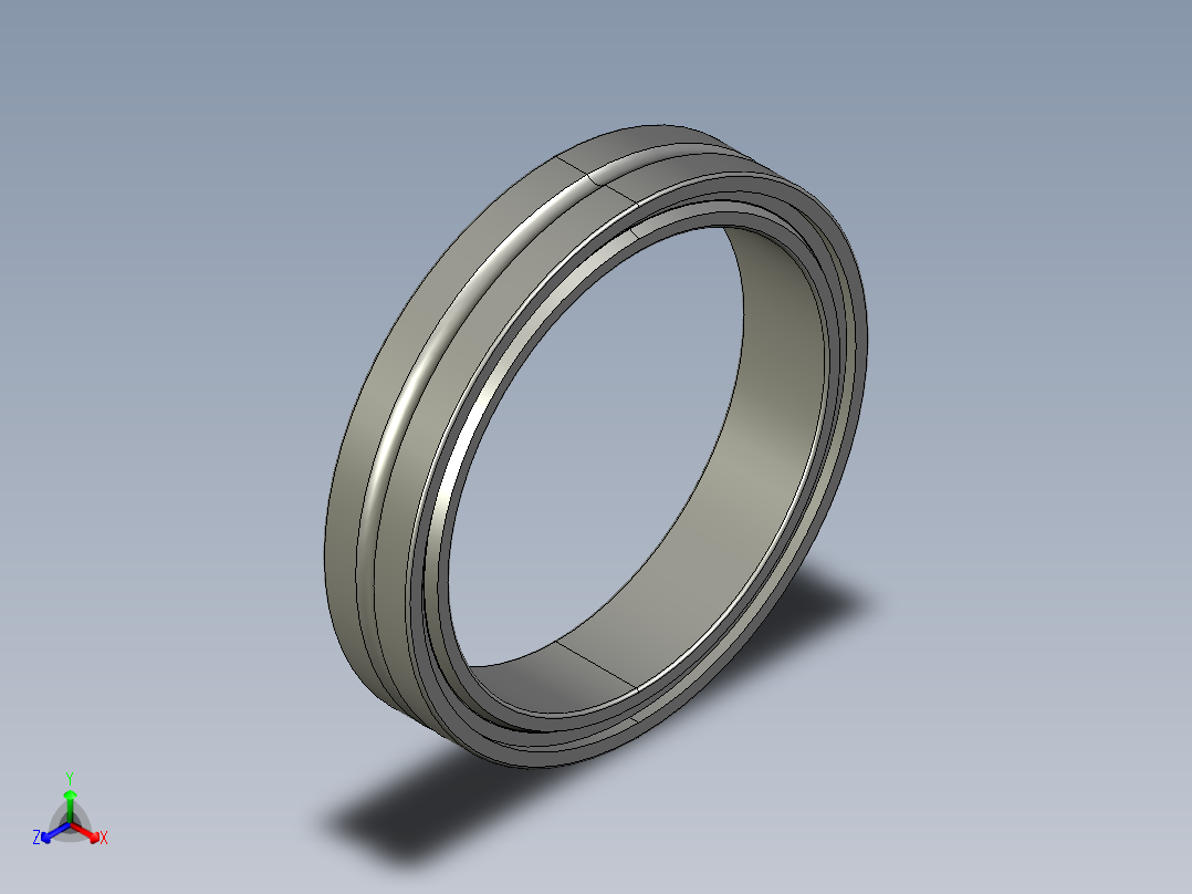 SKF带内圈带法兰的单列式针辊轴承3D模型IGS格式