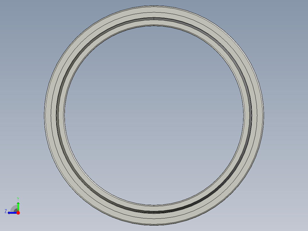 SKF带内圈带法兰的单列式针辊轴承3D模型IGS格式右视图