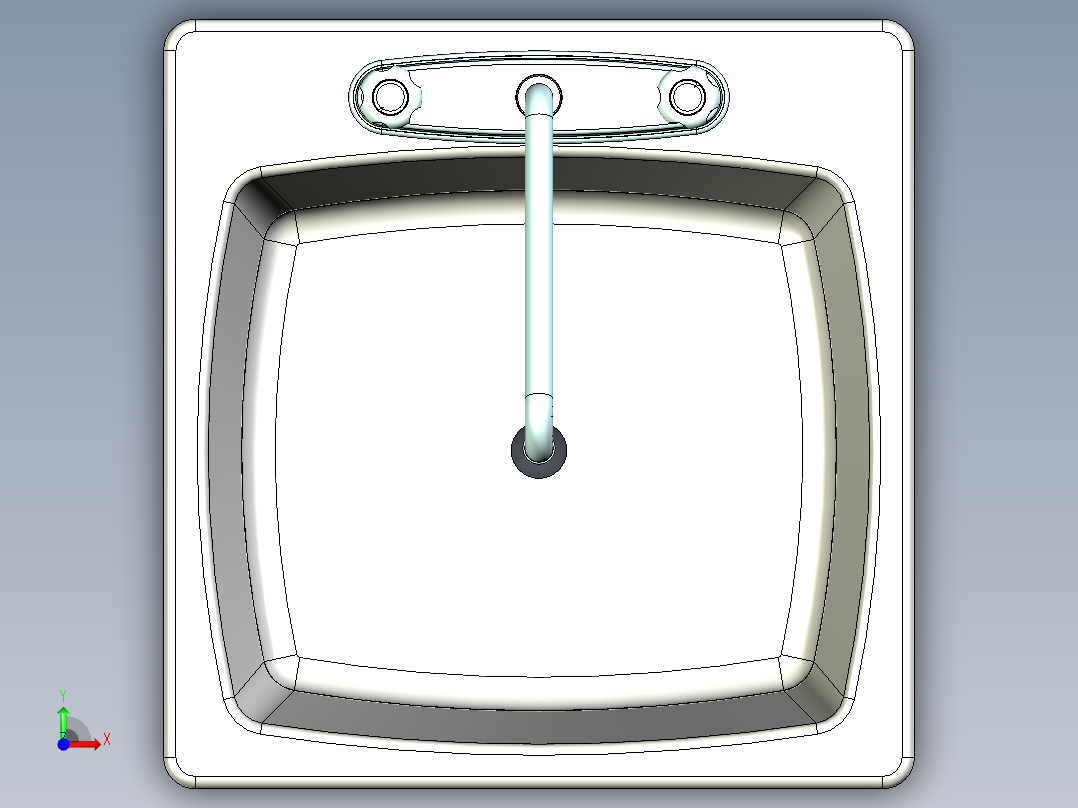 水槽、不锈钢水槽(154)前视图