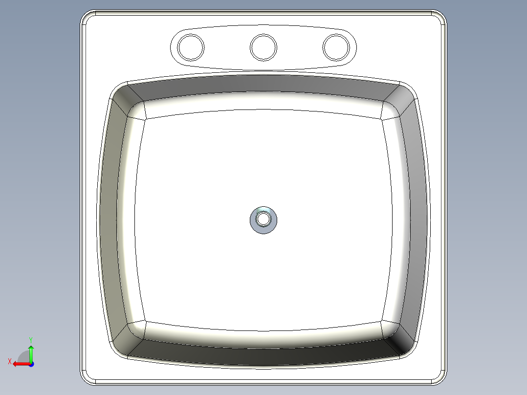 水槽、不锈钢水槽(154)后视图