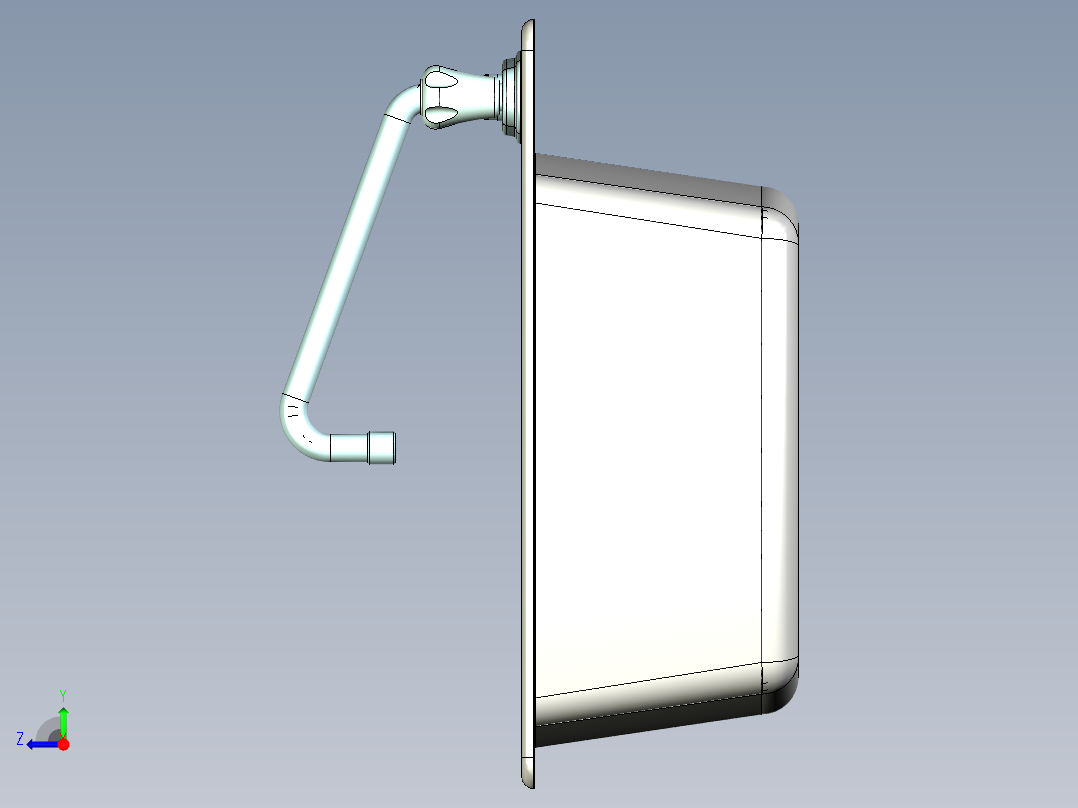 水槽、不锈钢水槽(154)右视图