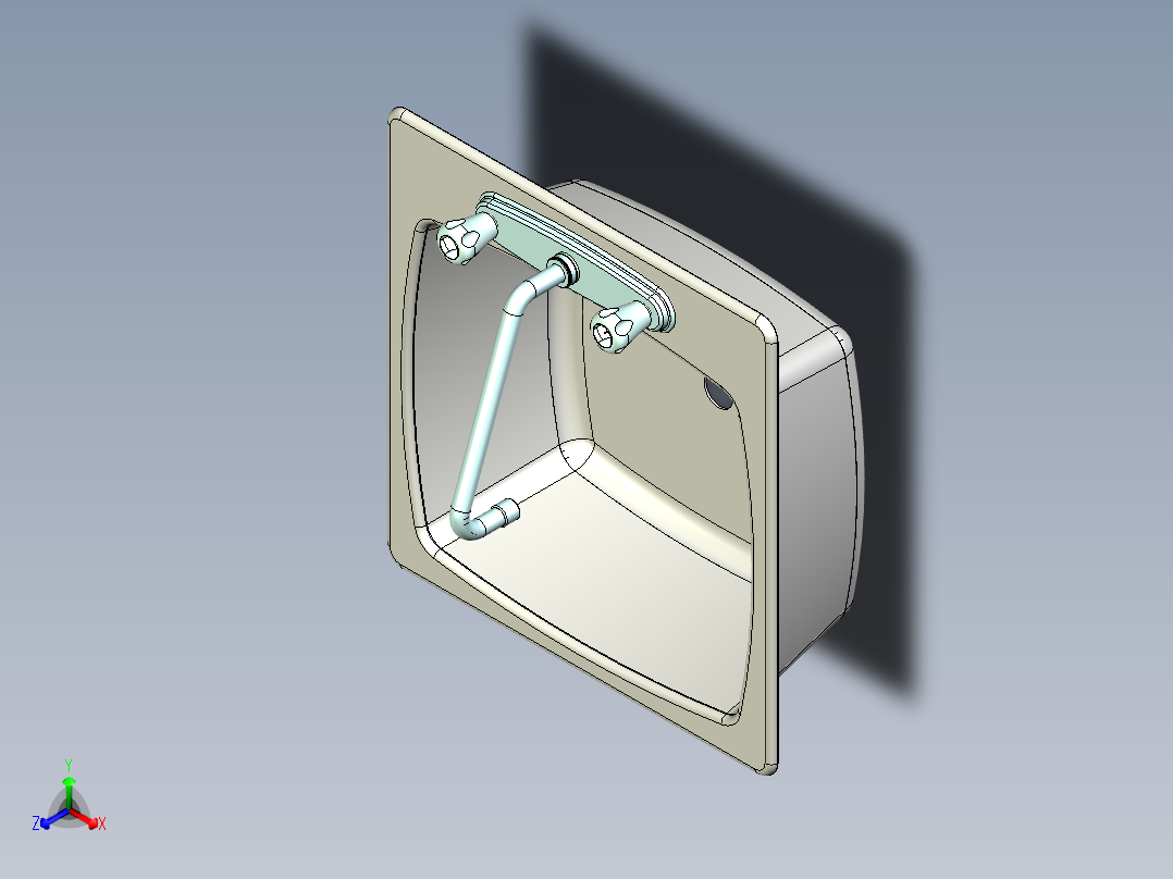 水槽、不锈钢水槽(154)正等轴测图