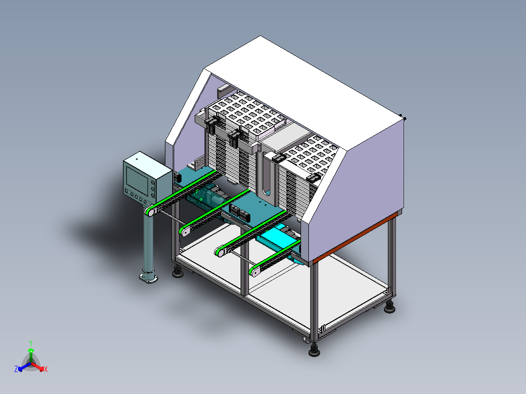 自动上料机sw18正等轴测图