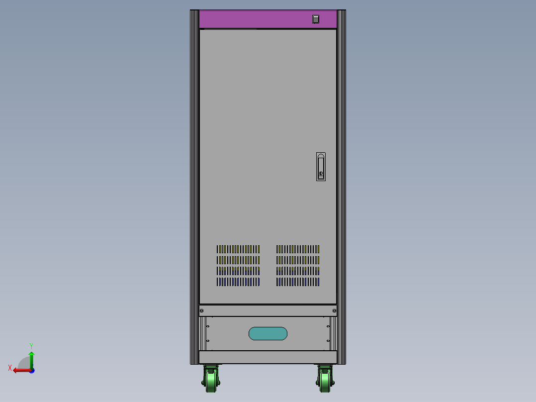 电控机柜后视图
