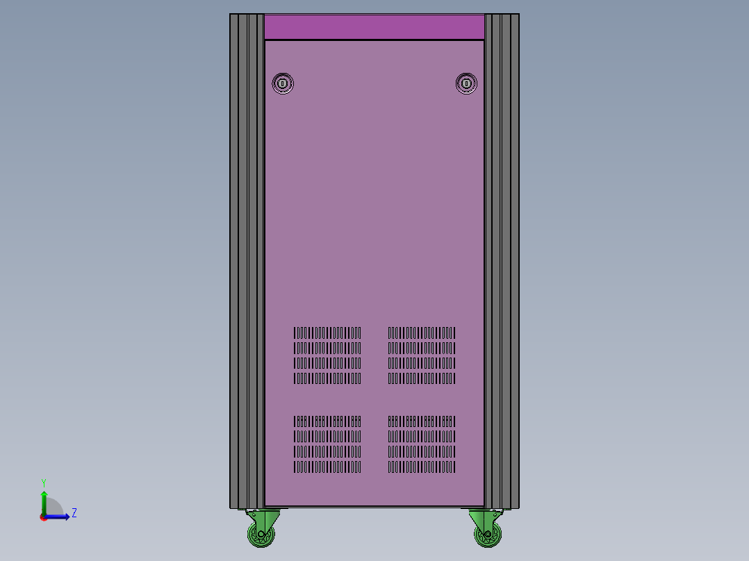电控机柜左视图