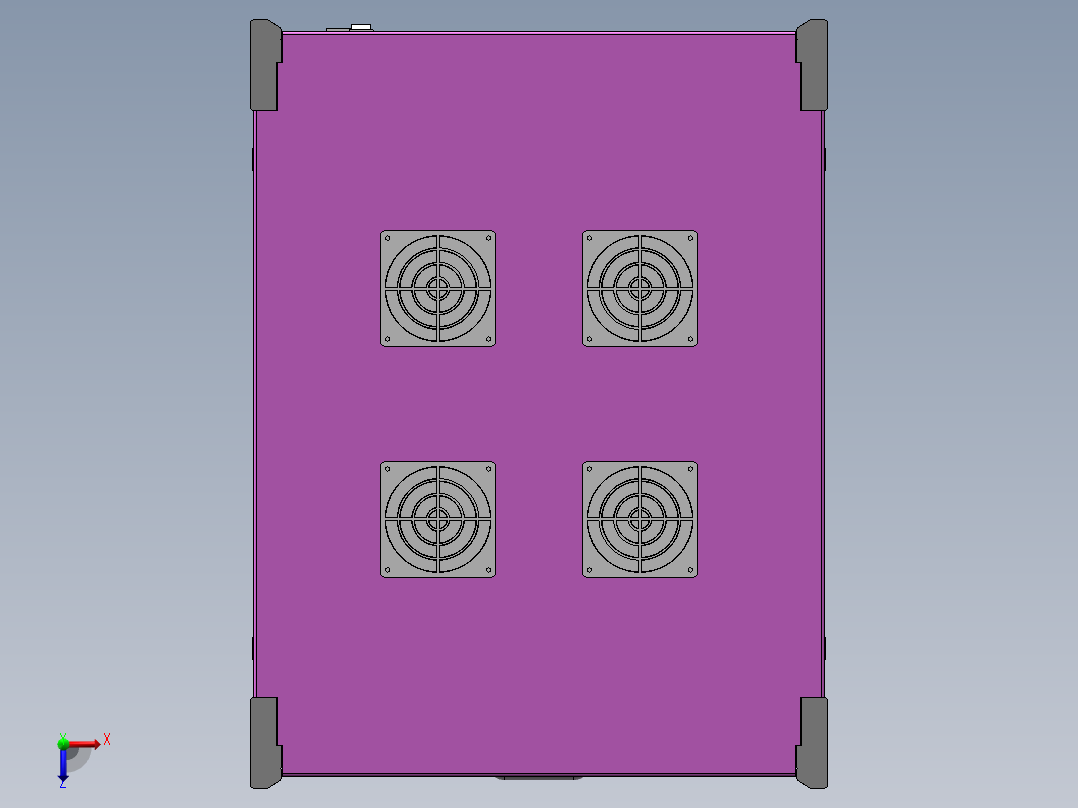 电控机柜俯视图