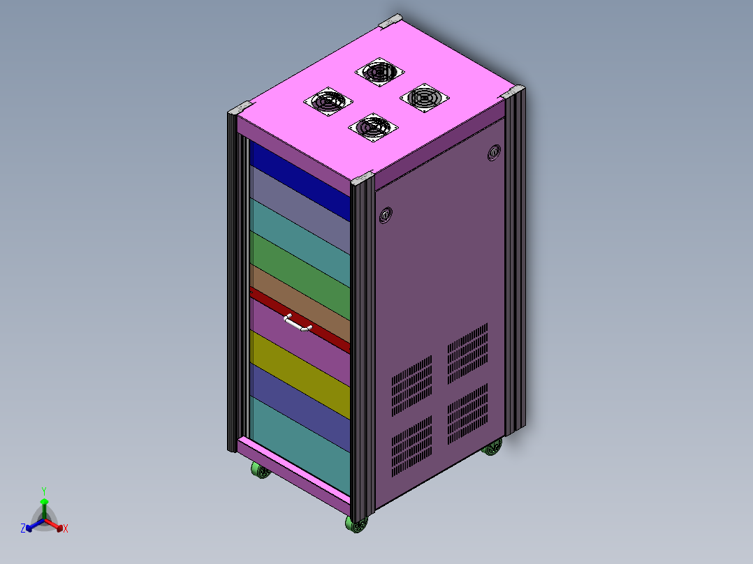 电控机柜正等轴测图