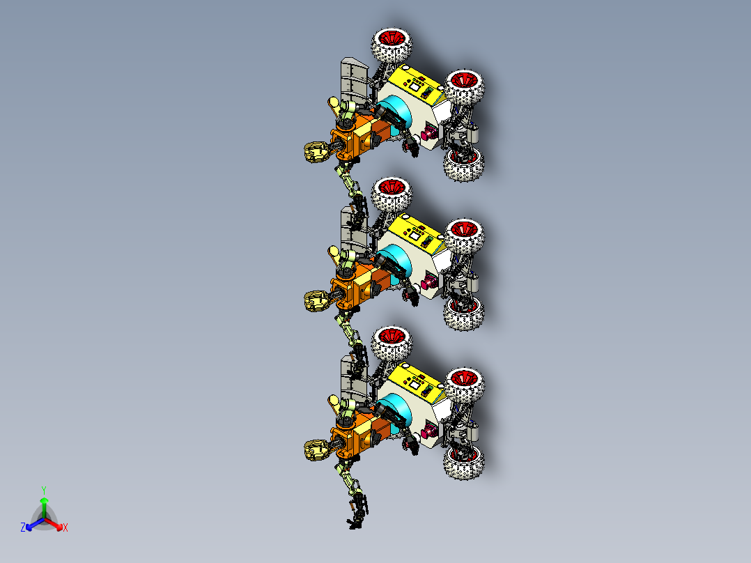 带有小车底盘的自主移动仿生机器人
