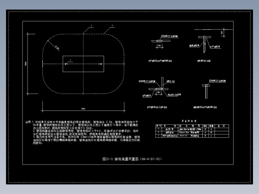图21-3 接地装置布置图（HA-4-D1-03）