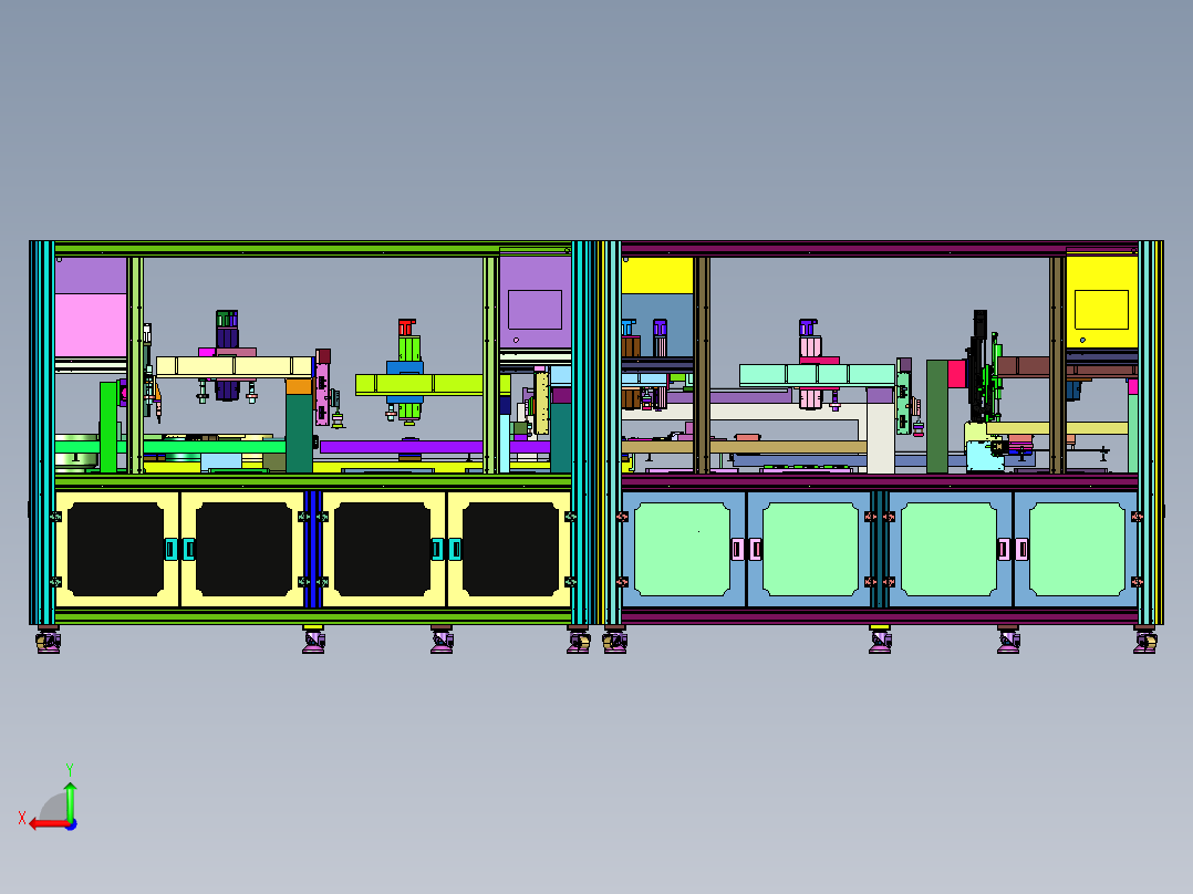 电路板散热片固定自动压着设备后视图