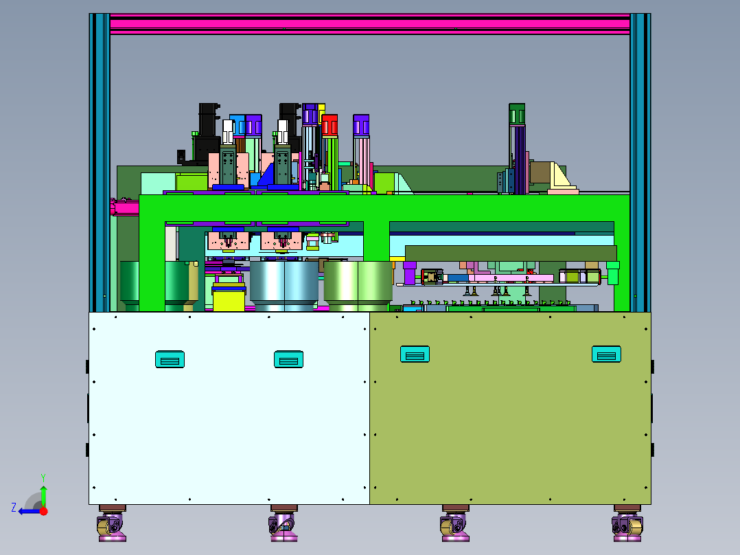 电路板散热片固定自动压着设备右视图