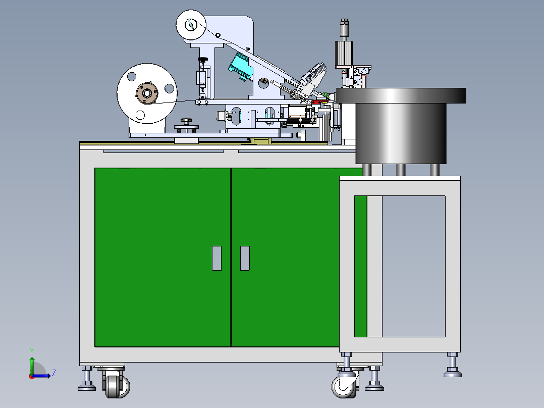 SMA-18微型电机轴自动压入机左视图