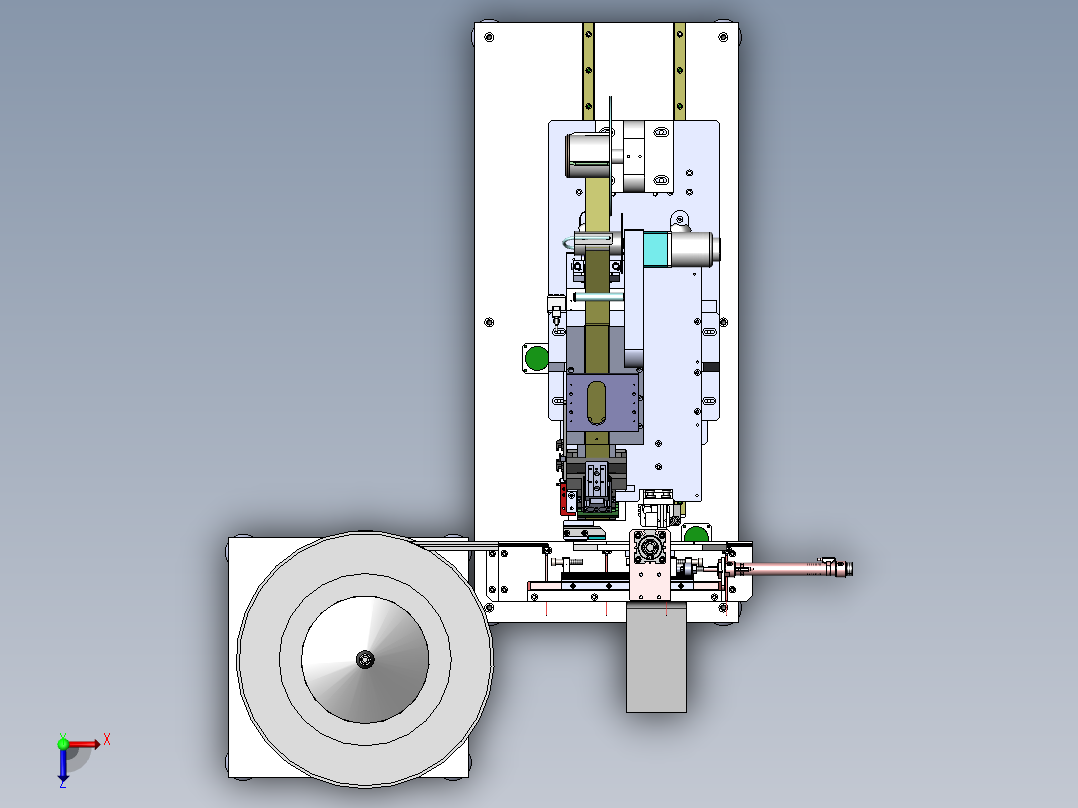 SMA-18微型电机轴自动压入机俯视图