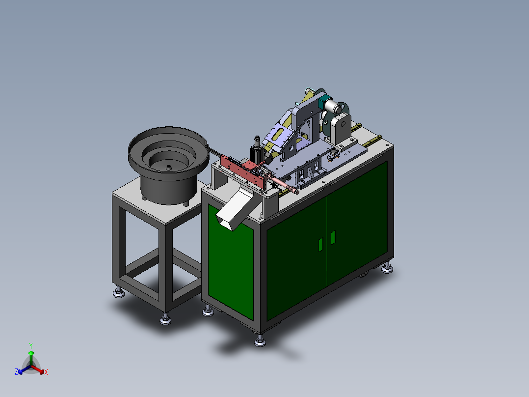 SMA-18微型电机轴自动压入机正等轴测图