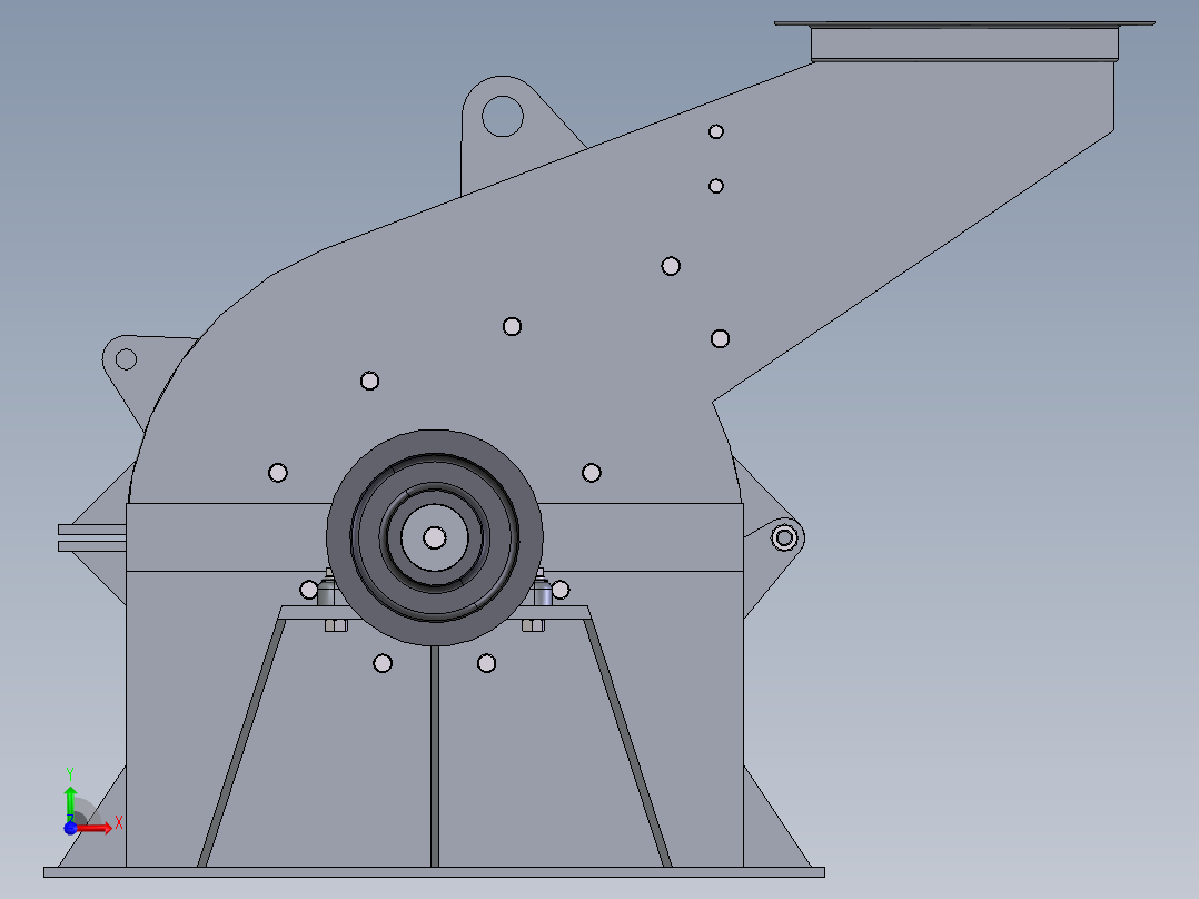 破碎机、锤磨机前视图