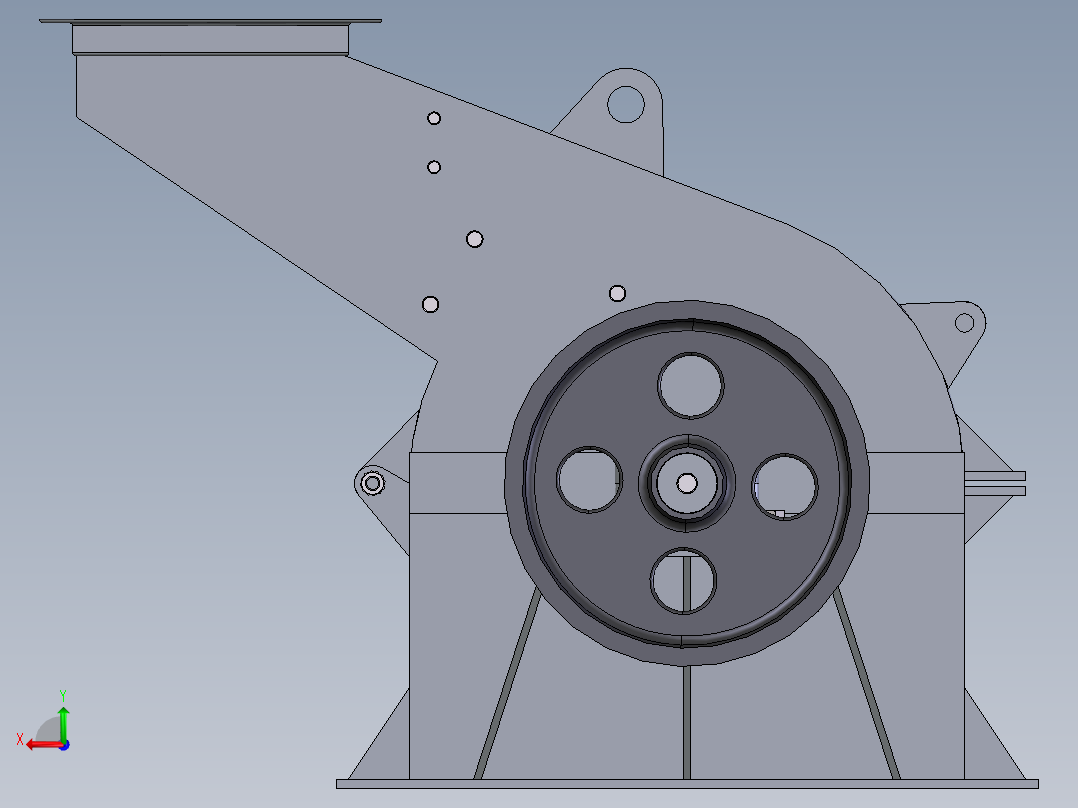 破碎机、锤磨机后视图