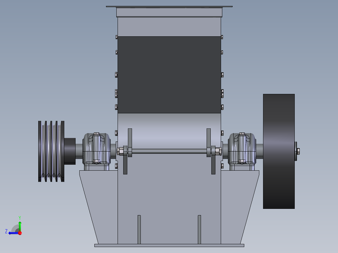 破碎机、锤磨机右视图