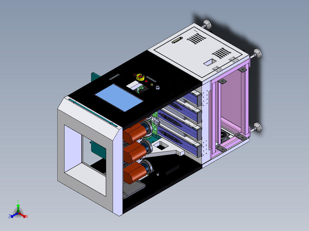 多向外观检测设备step正等轴测图