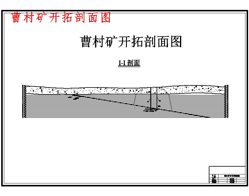 曹村煤矿2.4Mta新井设计含5张CAD图