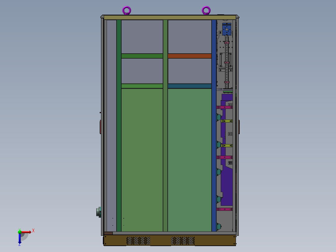 工商业储能一体机(125kw261kwh_PACK箱1P52S)俯视图